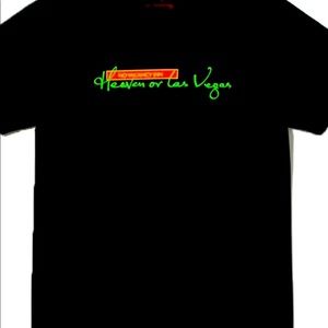 No Vacancy Inn Heaven Or Las Vegas Tee Black